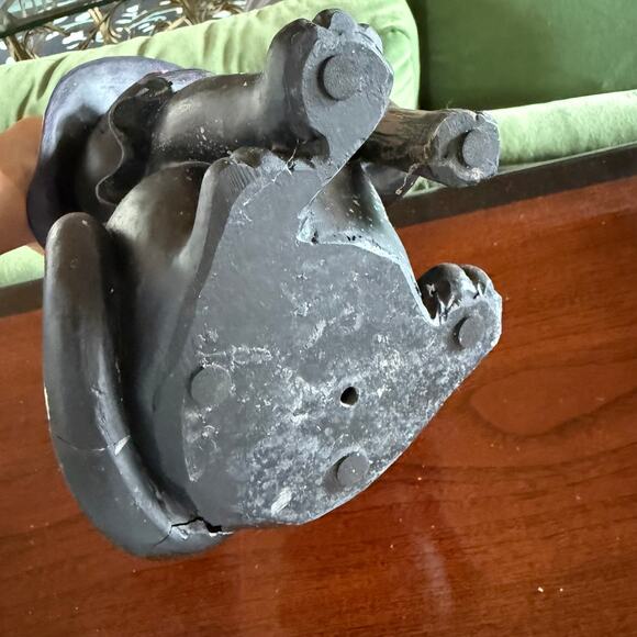 Cute Halloween Decor Smiling Black Cat in Wizard's Cape, Hat & Broom - Picture 5 of 6